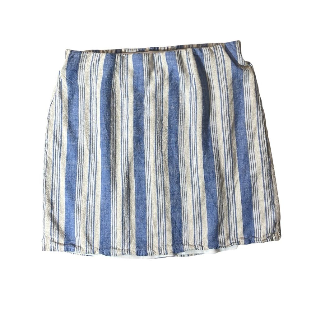 E5- Women’s Med/Large Torrid Blue & White Striped Mini Skirt size 10 (torrid 00)